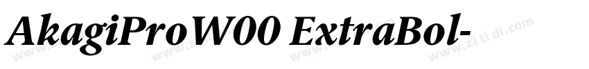 AkagiProW00 ExtraBol字体转换